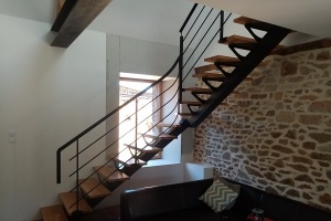 escalier à limon central