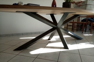 Pied de table fer forge VITRE