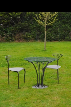 Salon de jardin  mobilier fer forgé Ille